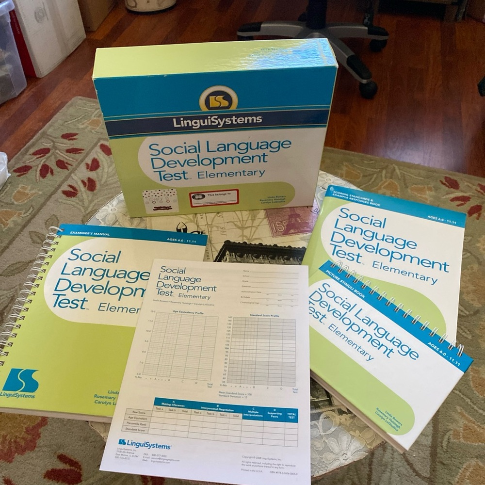 Social Language Development Test-Elementary + 1 Protocol Form (Copy B)